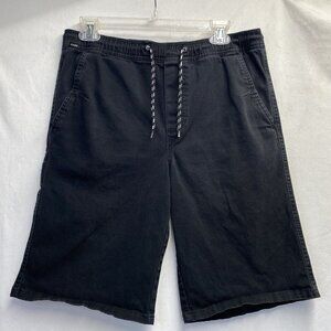 HYPE Stretch Jogger Drawstring Elastic Waist Shorts Men Medium Black W/Pockets